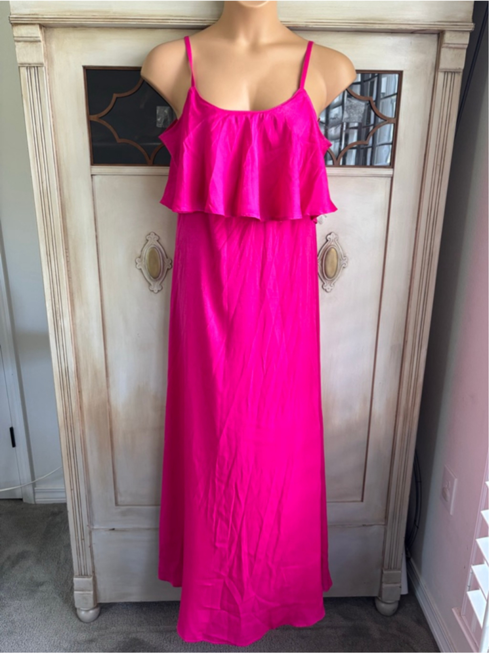 NWT Shiw Me Your MuMu Caitlin Maxi Ruffle Chiffon Dress | Sz Small